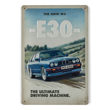 BMW E30 復古金屬牌